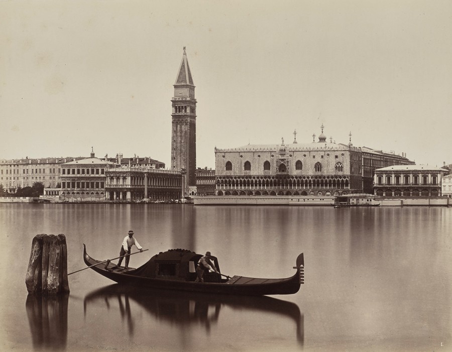 Carlo Naya (1816–1882): Venedig – Blick auf Markusbibliothek, Campanile und Dogenpalast, um 1875. st_presse_nava_venedig_1875_0.jpg