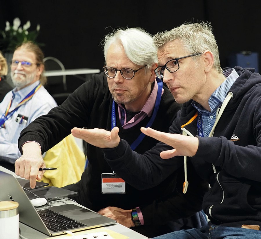 Dr. Lars Bodammer (vorne) und Dr. Christian Schwark, hinten PD Dr. Andreas Scholz. bodammer_und_schwark_f_maier.jpg